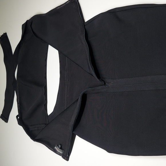 Fashion Nova Bandage Black Dress Size Medium - Picture 9 of 9